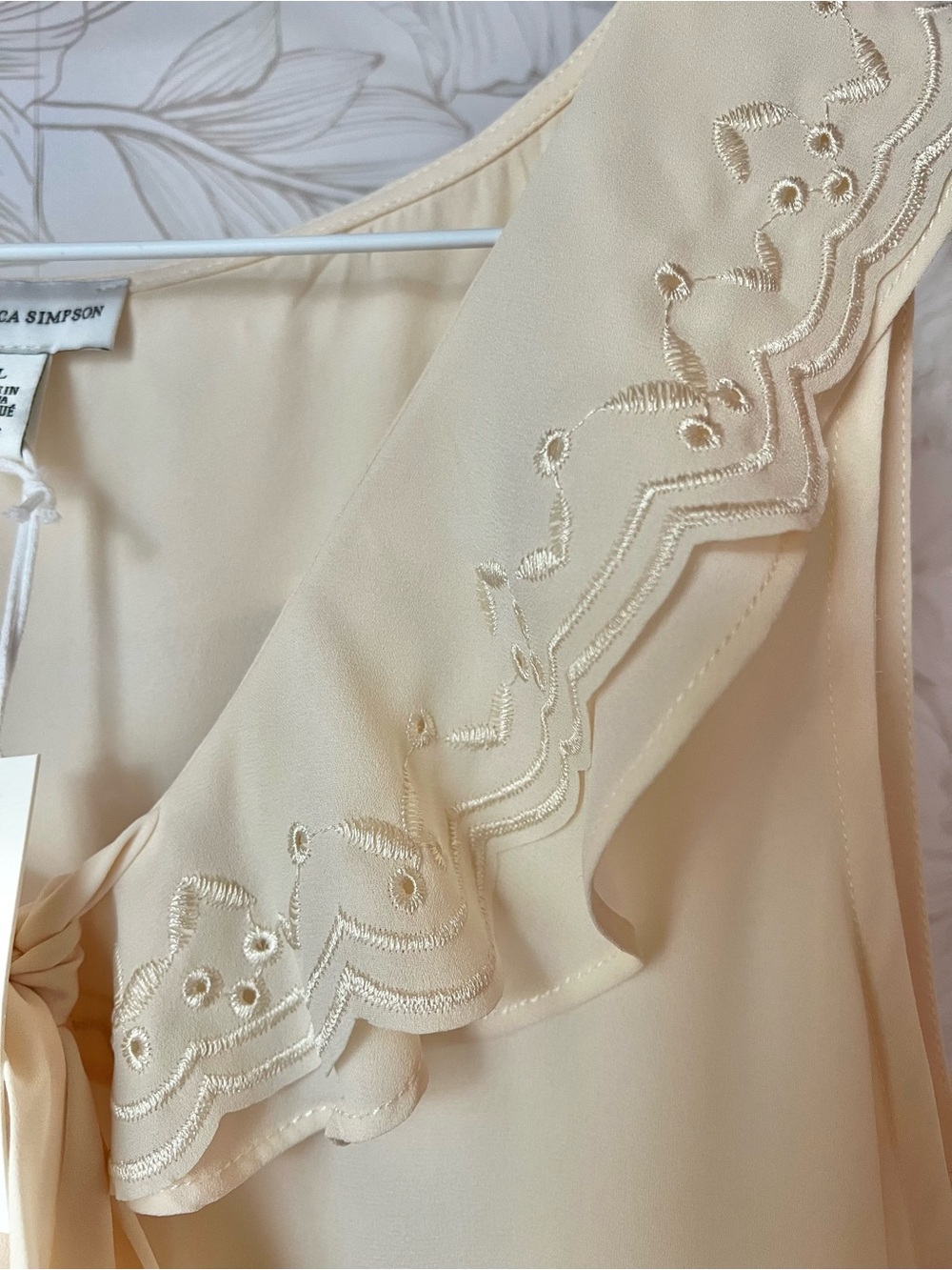 Jessica Simpson Cream Ruffle Tie-Front Camisole - Picture 10 of 10